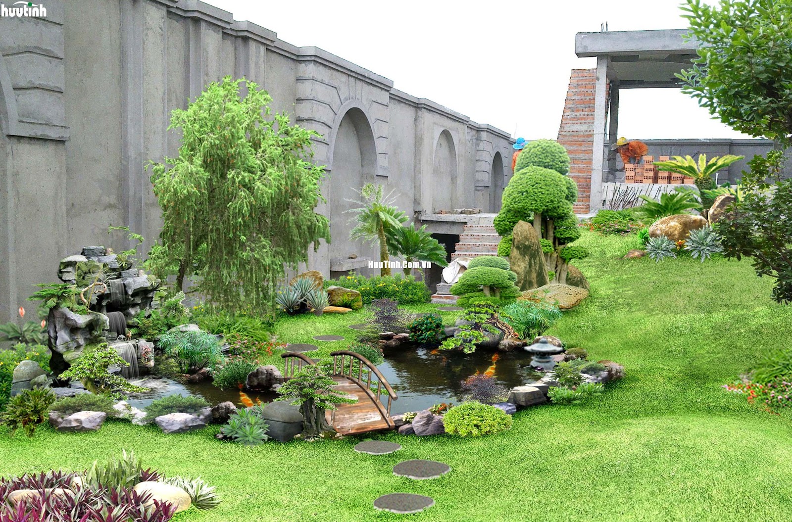 Cải tạo sân vườn Hà Tĩnh 